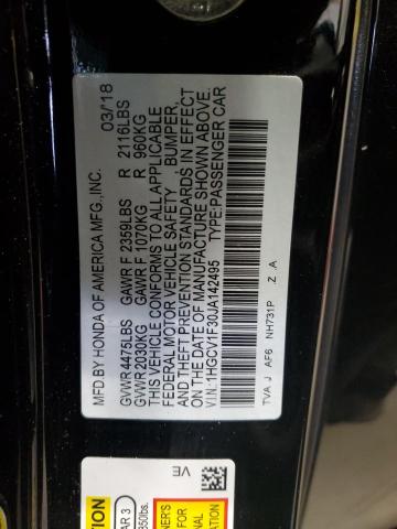 Продажа на аукционе авто 2018 Honda Accord Sport, vin: 1HGCV1F30JA142495, номер лота: 39769424