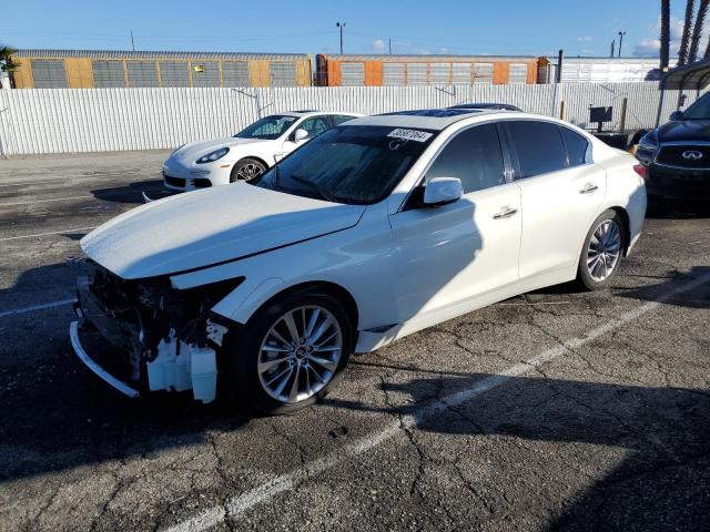 2018 Infiniti Q50 Luxe მანქანა იყიდება აუქციონზე, vin: JN1EV7AP3JM357004, აუქციონის ნომერი: 38587064