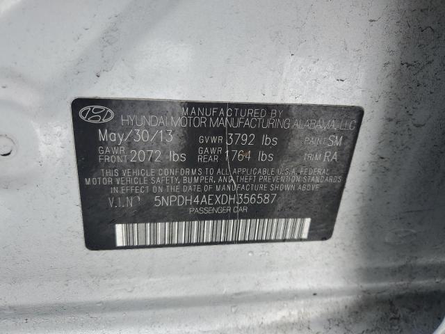 Продаж на аукціоні авто 2013 Hyundai Elantra Gls, vin: 5NPDH4AEXDH356587, номер лоту: 39324284