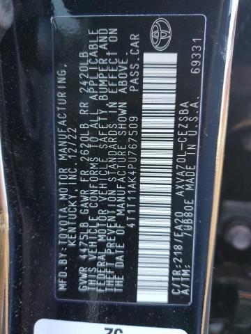 Продажа на аукционе авто 2023 Toyota Camry Se Night Shade, vin: 4T1T11AK4PU767509, номер лота: 40550834