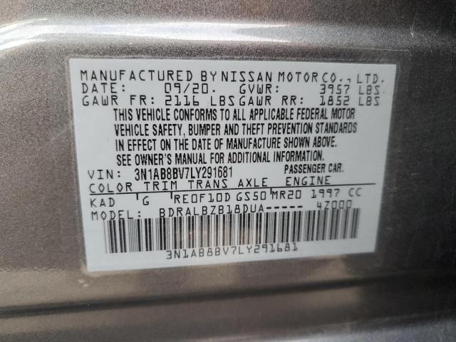 Продажа на аукционе авто 2020 Nissan Sentra S, vin: 3N1AB8BV7LY291681, номер лота: 40764474