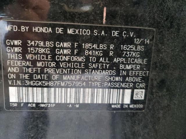 Продаж на аукціоні авто 2015 Honda Fit Ex, vin: 3HGGK5H87FM757954, номер лоту: 39529104