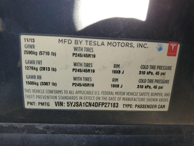 Продажа на аукционе авто 2013 Tesla Model S, vin: 5YJSA1CN4DFP27183, номер лота: 40558334