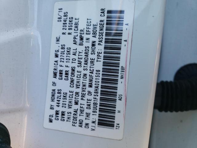 2017 Acura Tlx Tech მანქანა იყიდება აუქციონზე, vin: 19UUB1F58HA001506, აუქციონის ნომერი: 82684983