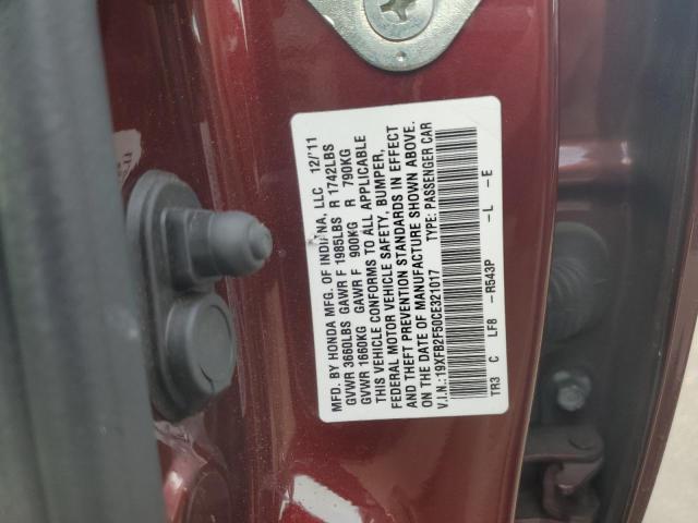 Aukcja sprzedaży 2012 Honda Civic Lx, vin: 19XFB2F50CE321017, numer aukcji: 38665744