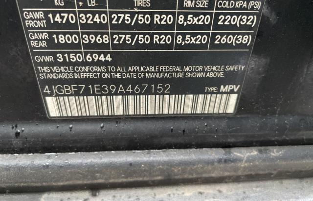 Aukcja sprzedaży 2009 Mercedes-benz Gl 450 4matic, vin: 4JGBF71E39A467152, numer aukcji: 39981604