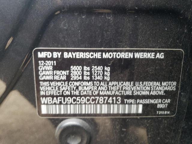 2012 Bmw 550 Xi მანქანა იყიდება აუქციონზე, vin: WBAFU9C59CC787413, აუქციონის ნომერი: 40585204
