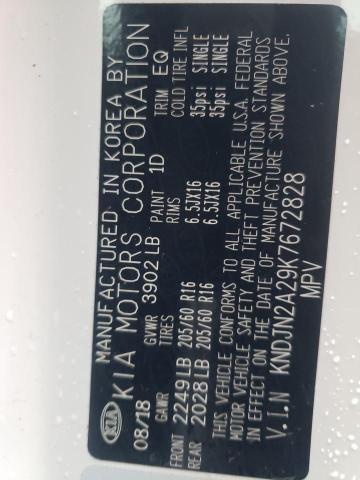 38500614 :رقم المزاد ، KNDJN2A29K7672828 vin ، 2019 Kia Soul مزاد بيع