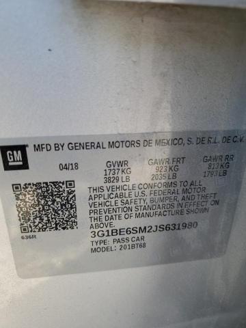 Продаж на аукціоні авто 2018 Chevrolet Cruze Lt, vin: 3G1BE6SM2JS631980, номер лоту: 40417014