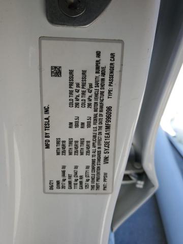 2021 Tesla Model 3 მანქანა იყიდება აუქციონზე, vin: 5YJ3E1EA1MF996096, აუქციონის ნომერი: 37500104
