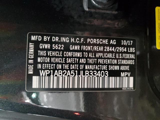 82725843 :رقم المزاد ، WP1AB2A51JLB33403 vin ، 2018 Porsche Macan S مزاد بيع