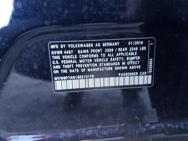 Auction sale of the 2016 Volkswagen Cc Base, vin: WVWBP7AN1GE513178, lot number: 38432274