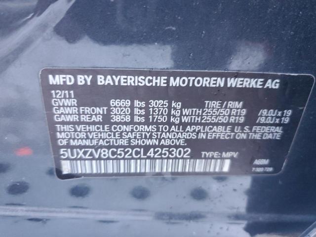 Aukcja sprzedaży 2012 Bmw X5 Xdrive50i, vin: 5UXZV8C52CL425302, numer aukcji: 37075934