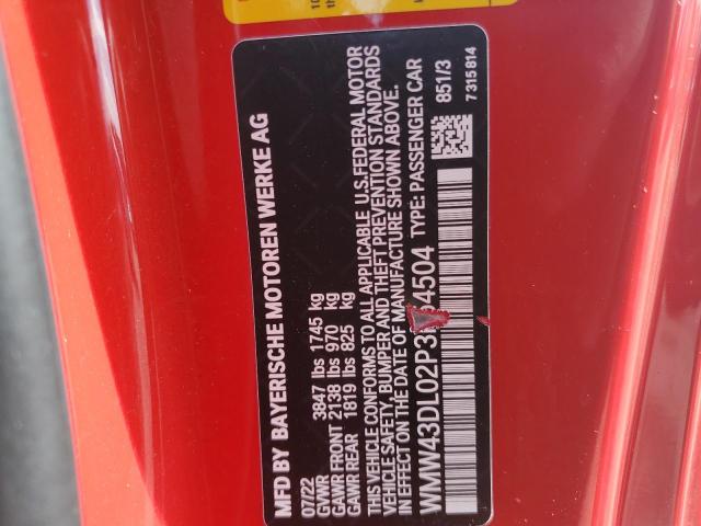 Aukcja sprzedaży 2023 Mini Cooper, vin: WMW43DL02P3P54504, numer aukcji: 37114224