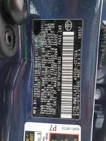 Aukcja sprzedaży 2015 Toyota Camry Le, vin: 4T1BF1FK5FU974835, numer aukcji: 40001394