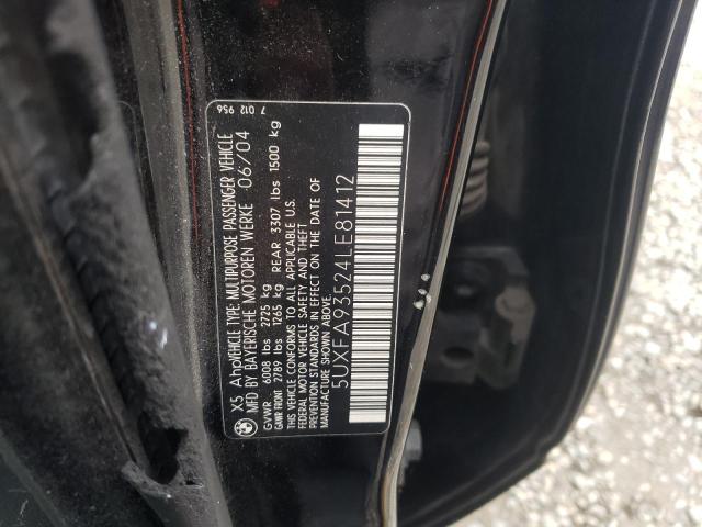 38232734 :رقم المزاد ، 5UXFA93524LE81412 vin ، 2004 Bmw X5 4.8is مزاد بيع