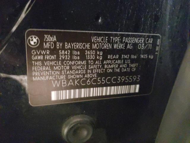 Aukcja sprzedaży 2012 Bmw 750 Xi, vin: WBAKC6C55CC395593, numer aukcji: 38741294