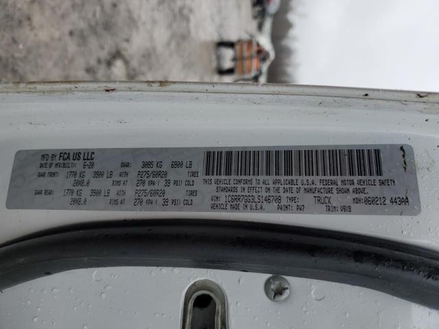 2020 Ram 1500 Classic Warlock მანქანა იყიდება აუქციონზე, vin: 1C6RR7GG3LS146708, აუქციონის ნომერი: 40179814