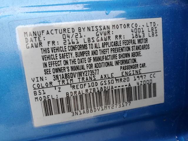 Aukcja sprzedaży 2021 Nissan Sentra Sr, vin: 3N1AB8DV1MY273577, numer aukcji: 39852444