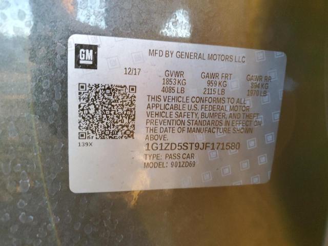 Aukcja sprzedaży 2018 Chevrolet Malibu, vin: 1G1ZD5ST9JF171580, numer aukcji: 37256424