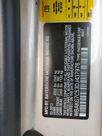 37563014 :رقم المزاد ، WBAKG7C53DJ437976 vin ، 2013 Bmw 335 I مزاد بيع