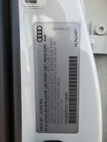 Aukcja sprzedaży 2016 Audi A3 Premium Plus, vin: WAUE8GFF2G1118040, numer aukcji: 80608103