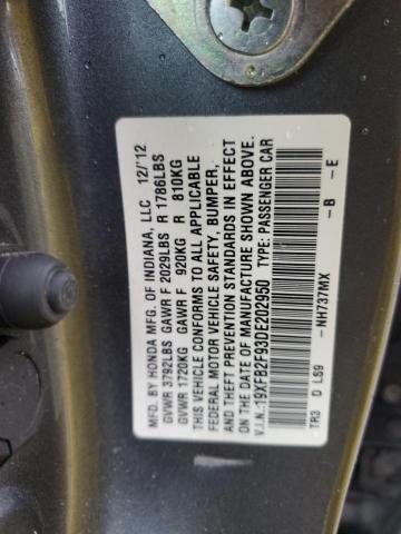 Продажа на аукционе авто 2013 Honda Civic Exl, vin: 19XFB2F93DE202950, номер лота: 37422104