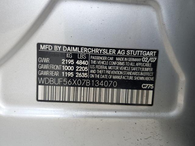 40548574 :رقم المزاد ، WDBUF56X07B134070 vin ، 2007 Mercedes-benz E 350 مزاد بيع
