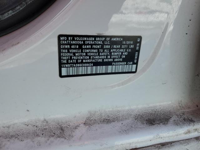 38241804 :رقم المزاد ، 1VWBT7A38GC009424 vin ، 2016 Volkswagen Passat Se مزاد بيع
