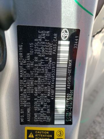 39362654 :رقم المزاد ، 4T4BF1FK4GR532913 vin ، 2016 Toyota Camry Le مزاد بيع