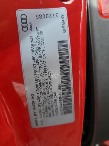 39120964 :رقم المزاد ، WAUSAAF56NA011890 vin ، 2022 Audi A5 Premium 45 مزاد بيع