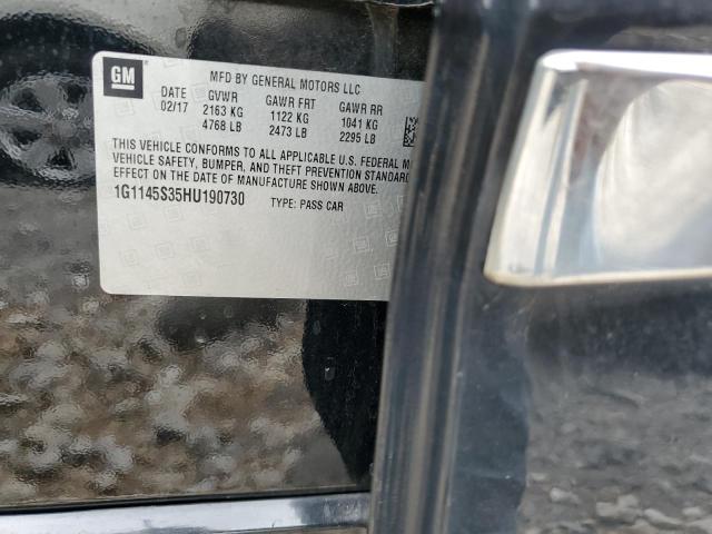 Продаж на аукціоні авто 2017 Chevrolet Impala, vin: 1G1145S35HU190730, номер лоту: 39804704