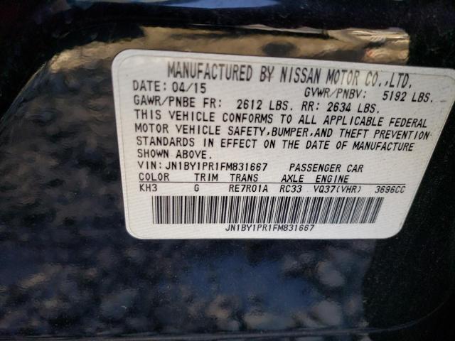 Aukcja sprzedaży 2015 Infiniti Q70l 3.7, vin: JN1BY1PR1FM831667, numer aukcji: 36908644
