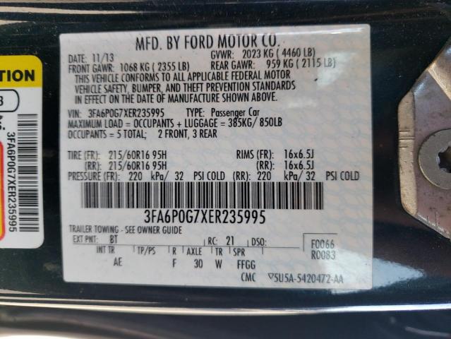 Aukcja sprzedaży 2014 Ford Fusion S, vin: 3FA6P0G7XER235995, numer aukcji: 82570093