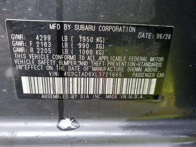 2020 Subaru Impreza Premium მანქანა იყიდება აუქციონზე, vin: 4S3GTAD6XL3721665, აუქციონის ნომერი: 37729144