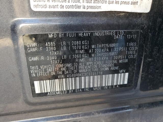Aukcja sprzedaży 2012 Subaru Outback 2.5i Limited, vin: 4S4BRBKC3C3235718, numer aukcji: 37492984