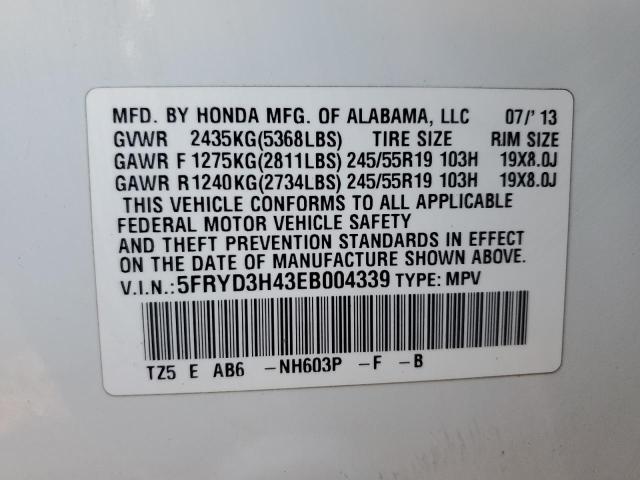 79979873 :رقم المزاد ، 5FRYD3H43EB004339 vin ، 2014 Acura Mdx Technology مزاد بيع