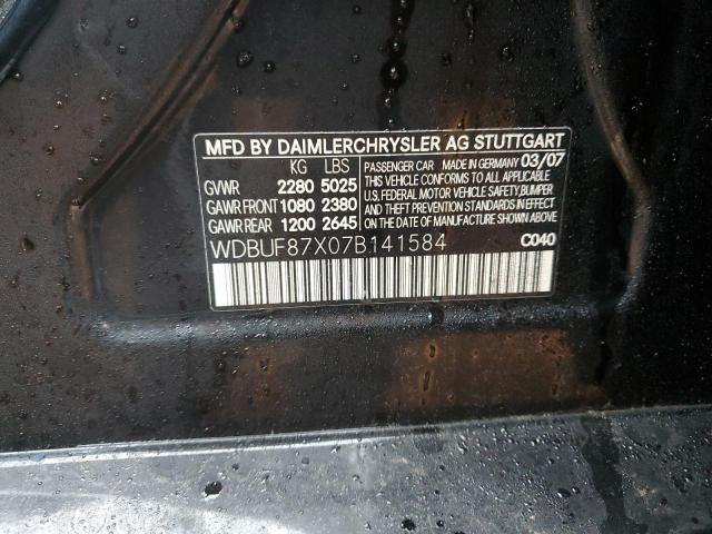 38931394 :رقم المزاد ، WDBUF87X07B141584 vin ، 2007 Mercedes-benz E 350 4matic مزاد بيع