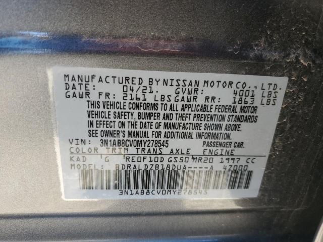 Aukcja sprzedaży 2021 Nissan Sentra Sv, vin: 3N1AB8CV0MY278545, numer aukcji: 37057494