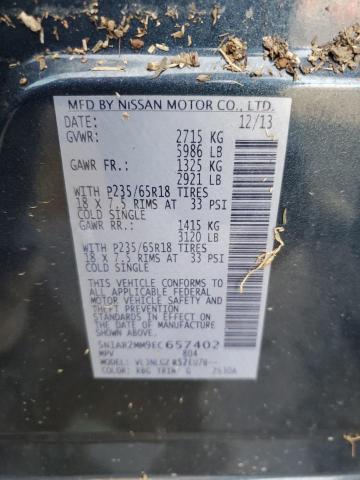 Продаж на аукціоні авто 2014 Nissan Pathfinder S, vin: 5N1AR2MM9EC657402, номер лоту: 40166344
