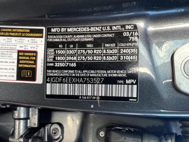 Aukcja sprzedaży 2017 Mercedes-benz Gls 450 4matic, vin: 4JGDF6EEXHA753527, numer aukcji: 38099044