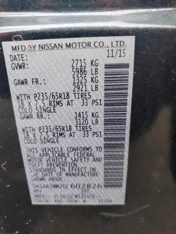 38102874 :رقم المزاد ، 5N1AR2MM2GC602826 vin ، 2016 Nissan Pathfinder S مزاد بيع