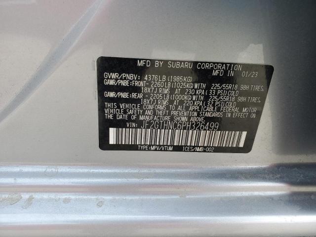 Aukcja sprzedaży 2023 Subaru Crosstrek, vin: JF2GTHNC6PH326499, numer aukcji: 86633974