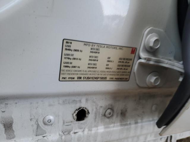 87681485 :رقم المزاد ، 5YJSA1E24GF158505 vin ، 2016 Tesla Model S مزاد بيع