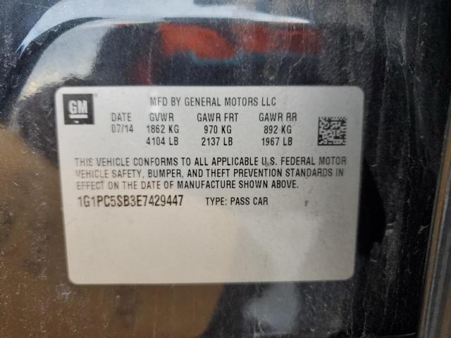 Продажа на аукционе авто 2014 Chevrolet Cruze Lt, vin: 1G1PC5SB3E7429447, номер лота: 88737895