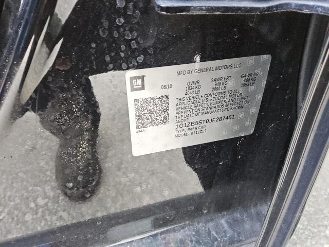 86411724 :رقم المزاد ، 1G1ZB5ST0JF287451 vin ، 2018 Chevrolet Malibu Ls مزاد بيع