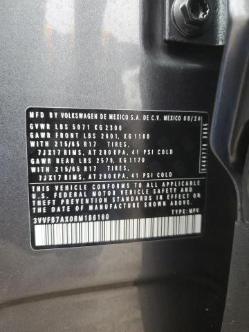 2024 Volkswagen Tiguan მანქანა იყიდება აუქციონზე, vin: 3VVFB7AX0RM186160, აუქციონის ნომერი: 43549565
