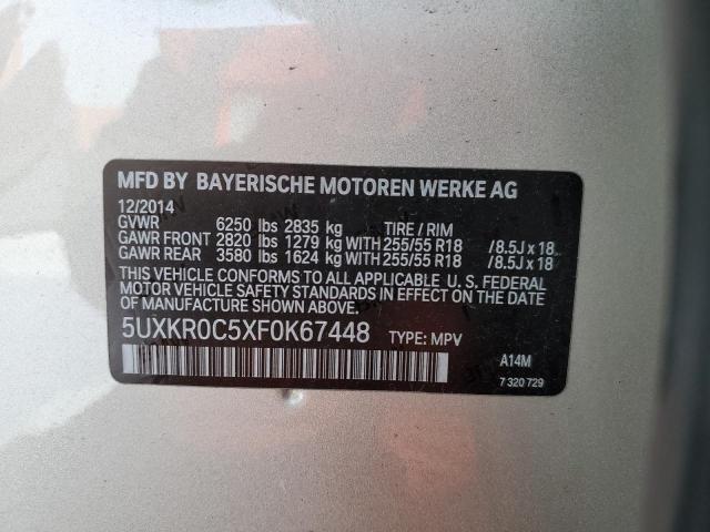 2015 Bmw X5 მანქანა იყიდება აუქციონზე, vin: 5UXKR0C5XF0K67448, აუქციონის ნომერი: 41800635