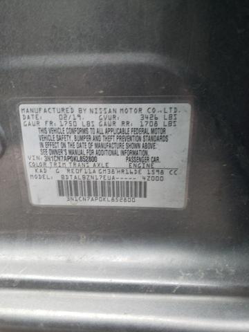 Aukcja sprzedaży 2019 Nissan Versa, vin: 3N1CN7AP0KL852800, numer aukcji: 88177635