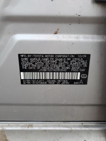 Aukcja sprzedaży 2010 Lexus Es, vin: JTHBK1EG7A2353242, numer aukcji: 42982125